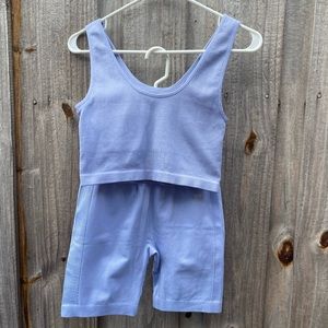 Baby blue Forever 21 workout set